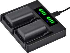 Batmax 2Pcs 1750mAh BN-VF808 BNVF808 Battery   Quick LED USB Charger with Type C Port for JVC BN-VF815BN-VF823 BN-VF823U and JVC Everio GZ-MG130 148 150 2GZ-HD7 GR-D745 790 796 JVC MiniDV Cameras