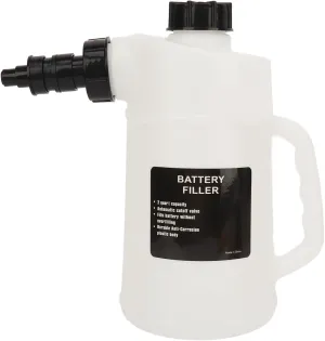 Battery Filler, 2L Car Battery Liquid Filling Jug with Auto Shutoff, DripValve, Automotive Battery Filler, Ideal for Cars, Trucks, RVs, Carts