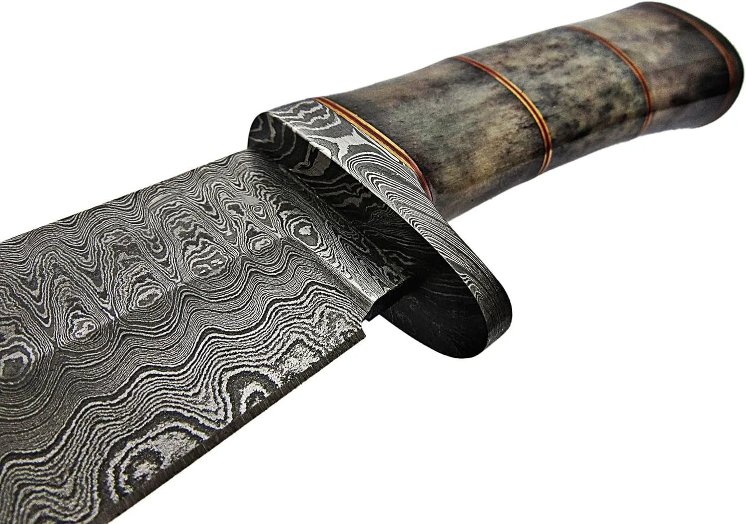 BC-307 Limited Edition - Custom Handmade Damascus Steel knife -Coloured Bone Handle