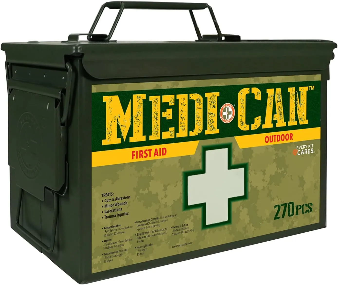Be Smart Get Prepared 270Piece Medi Can First Aid & Advance Wound Care Kit (Packaging may vary)