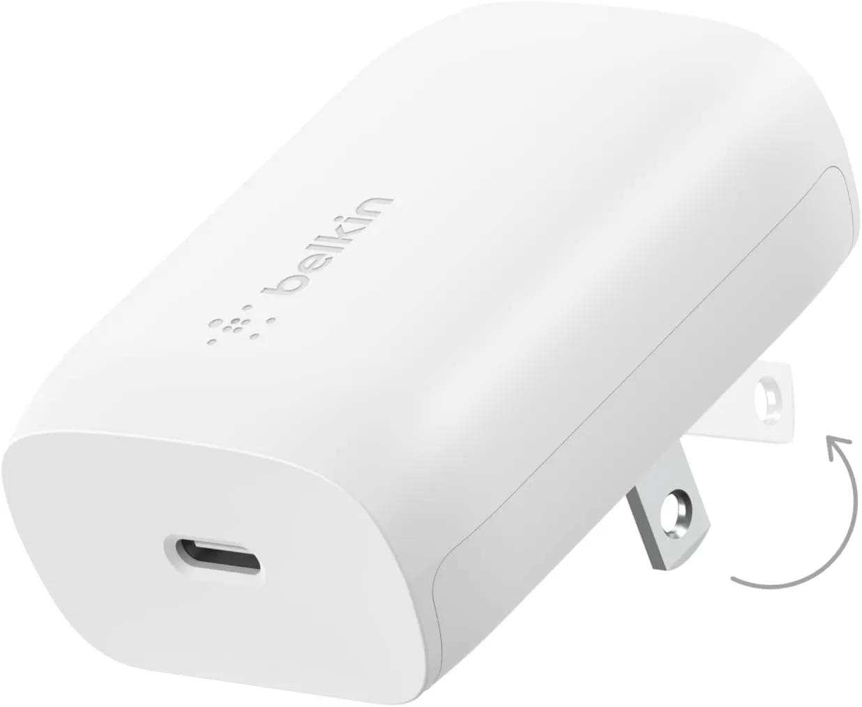 Belkin 30W USB-C Wall Charger, USB-C Power Delivery, PPS Fast Charging for iPhone 16, 16 Plus, 16 Pro, 16 Pro Max, iPhone 15, 15 Pro, Galaxy S25, iPad, AirPods, Nintendo Switch 2 & More - White