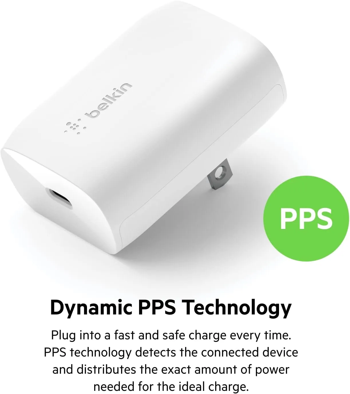 Belkin 30W USB-C Wall Charger, USB-C Power Delivery, PPS Fast Charging for iPhone 16, 16 Plus, 16 Pro, 16 Pro Max, iPhone 15, 15 Pro, Galaxy S25, iPad, AirPods, Nintendo Switch 2 & More - White