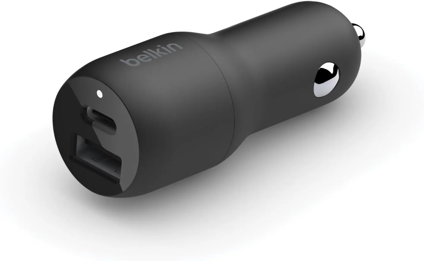 Belkin 37-Watt Dual USB Car Charger - Power Delivery 25W USB-C Port & 12W USB-A Port for PPS Charging Apple iPhone, Samsung Galaxy, AirPods, & More