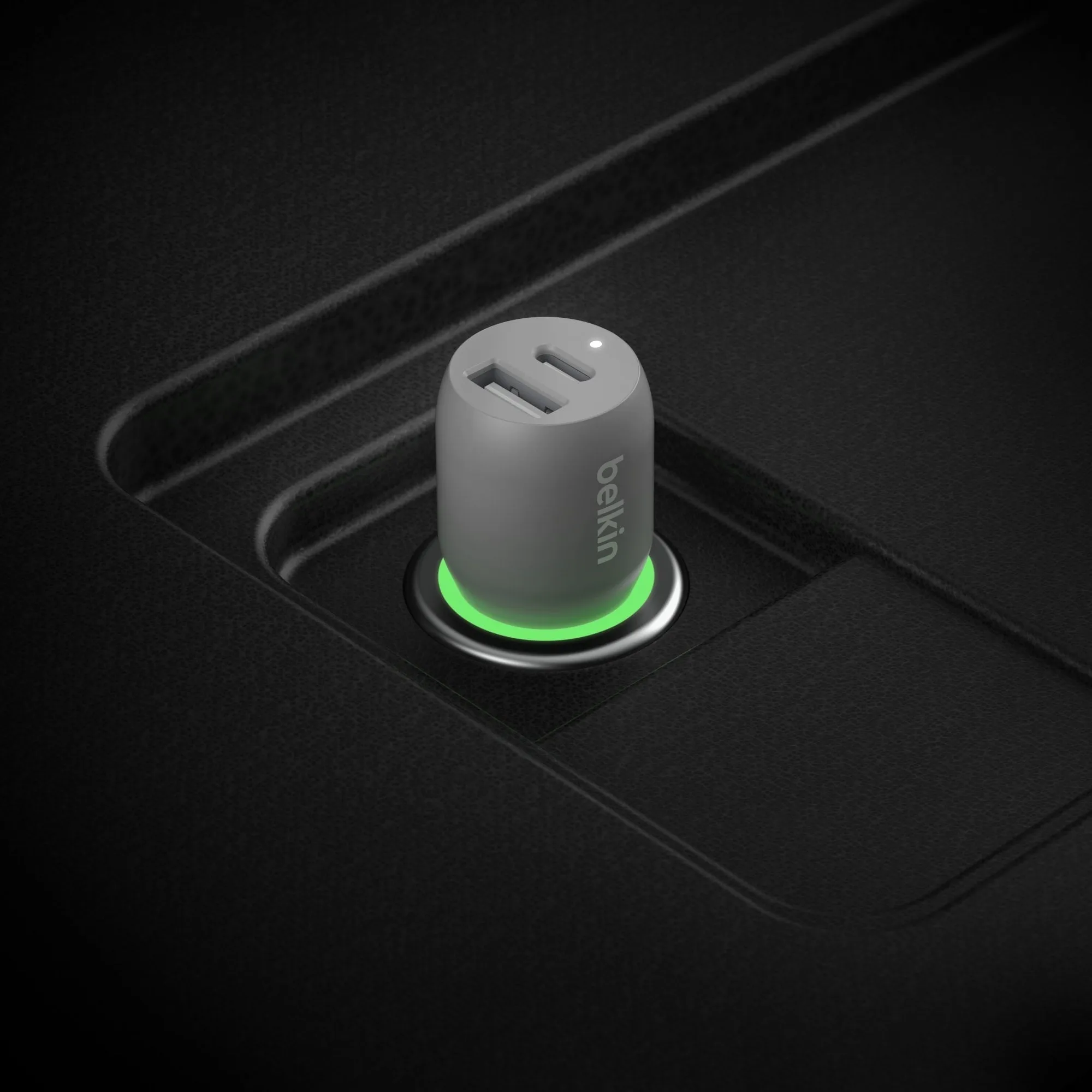 Belkin 37W Dual Port Fast Car Charger with 3.3ft USB-C Cable Included, USB-C 25W PPS Port and USB-A 12W Port for Galaxy S23, S23 , Ultra, Note20, iPhone 15, 14, 13, 12, 11, Pro, Max, Mini and More