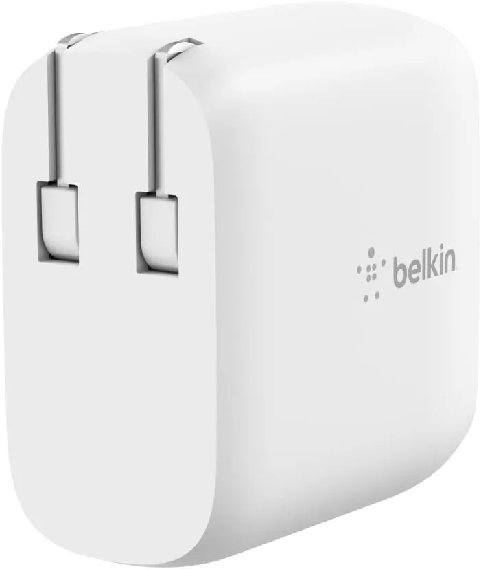 Belkin 40W Dual Port USB-C Wall Charger, USB-C Charger Fast Charging for iPhone 16, 15, 14, 13, Pro, Pro Max, Plus, Samsung Galaxy S25, Pixel , iPad, AirPods, Nintendo Switch 2 & More - White