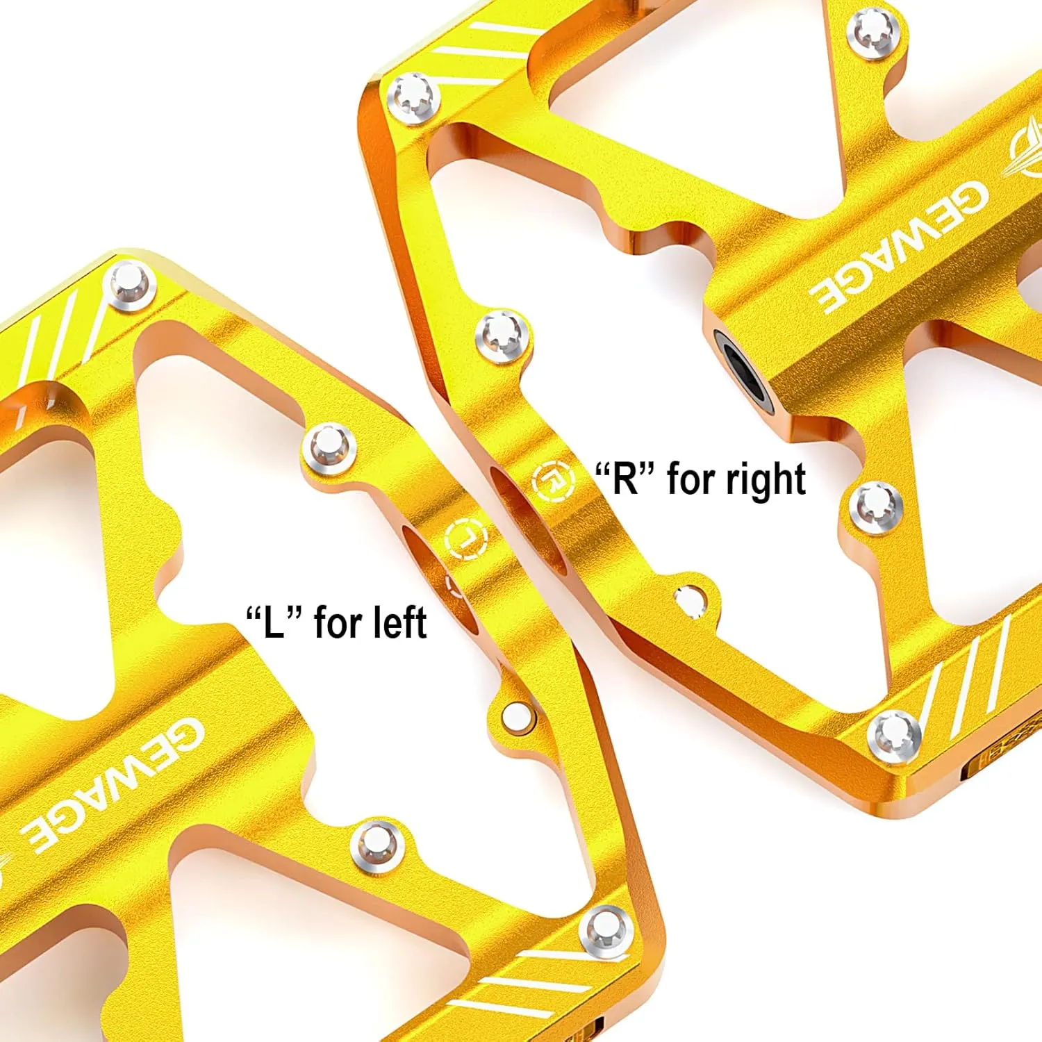 Bike Pedals 9/16 Inch - Bicycle Pedals with Reflectors - 3 Sealed Bearings MTB Pedals Wide Platform Pedals for Mountain Bike, BMX, Road Bike Pedals