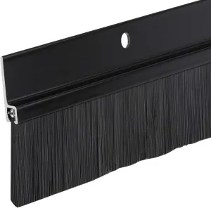 Black Aluminum with Long Brush Sweep for Gaps up to 2" (3 FT (36") Long)
