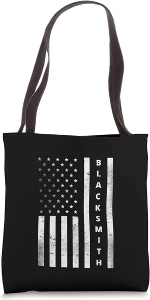 Blacksmith Vintage US Flag Proud Blacksmith Tote Bag