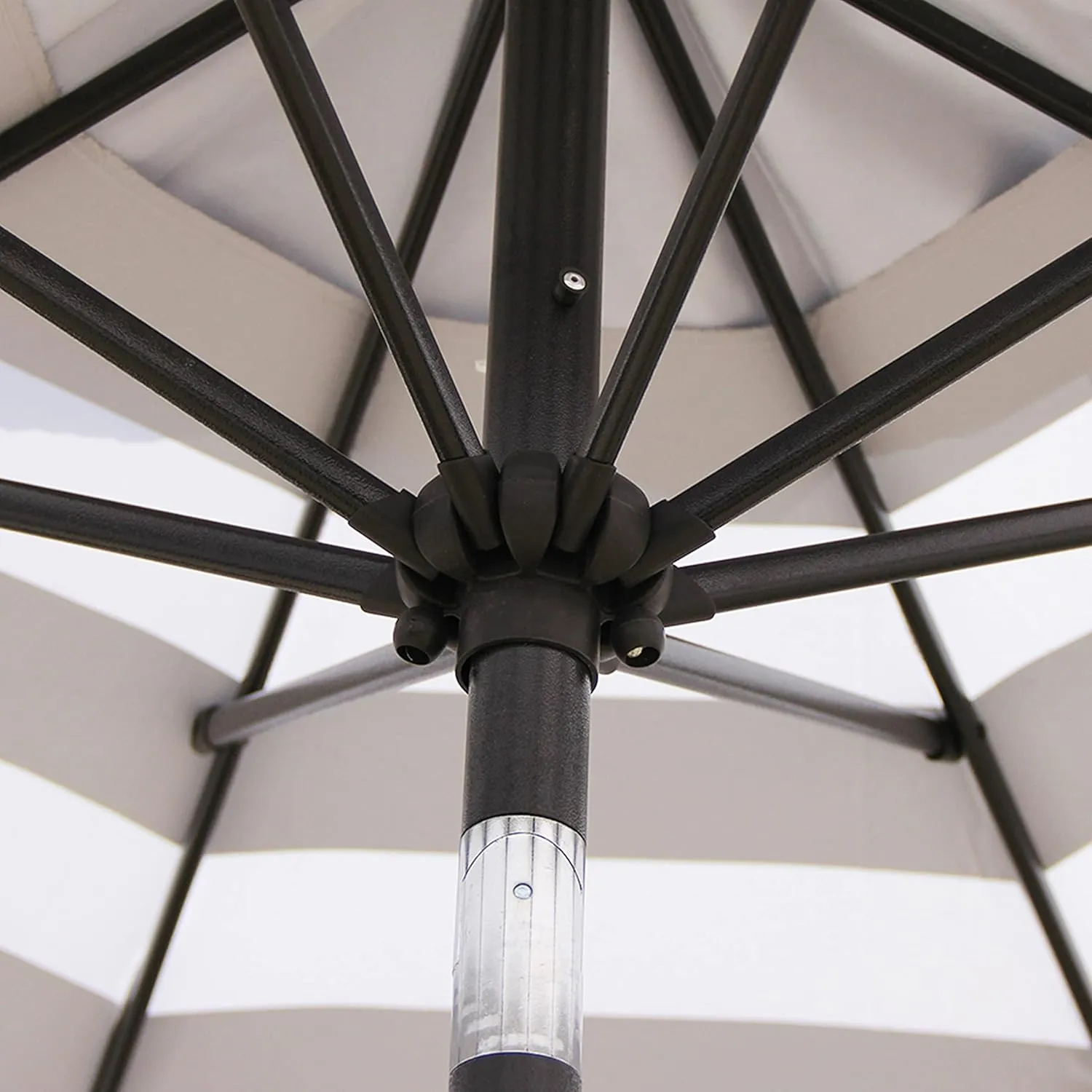 Blissun 9' Outdoor Patio Umbrella, Outdoor Table Umbrella, Yard Umbrella, Market Umbrella with 8 Sturdy Ribs, Push Button Tilt and Crank