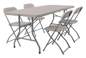 Blow Mold Folding Set (4 chairs and 1 table)