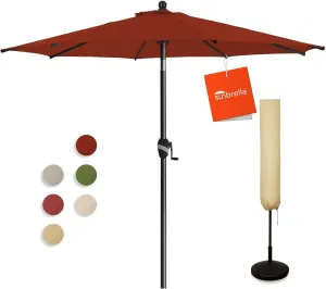 BLUU Sunbrella Umbrella Market Table Sun Umbrella Aluminum Patio Umbrella with 5-Year Non-Fading Sunbrella Acrylic Fabric Canopy Top