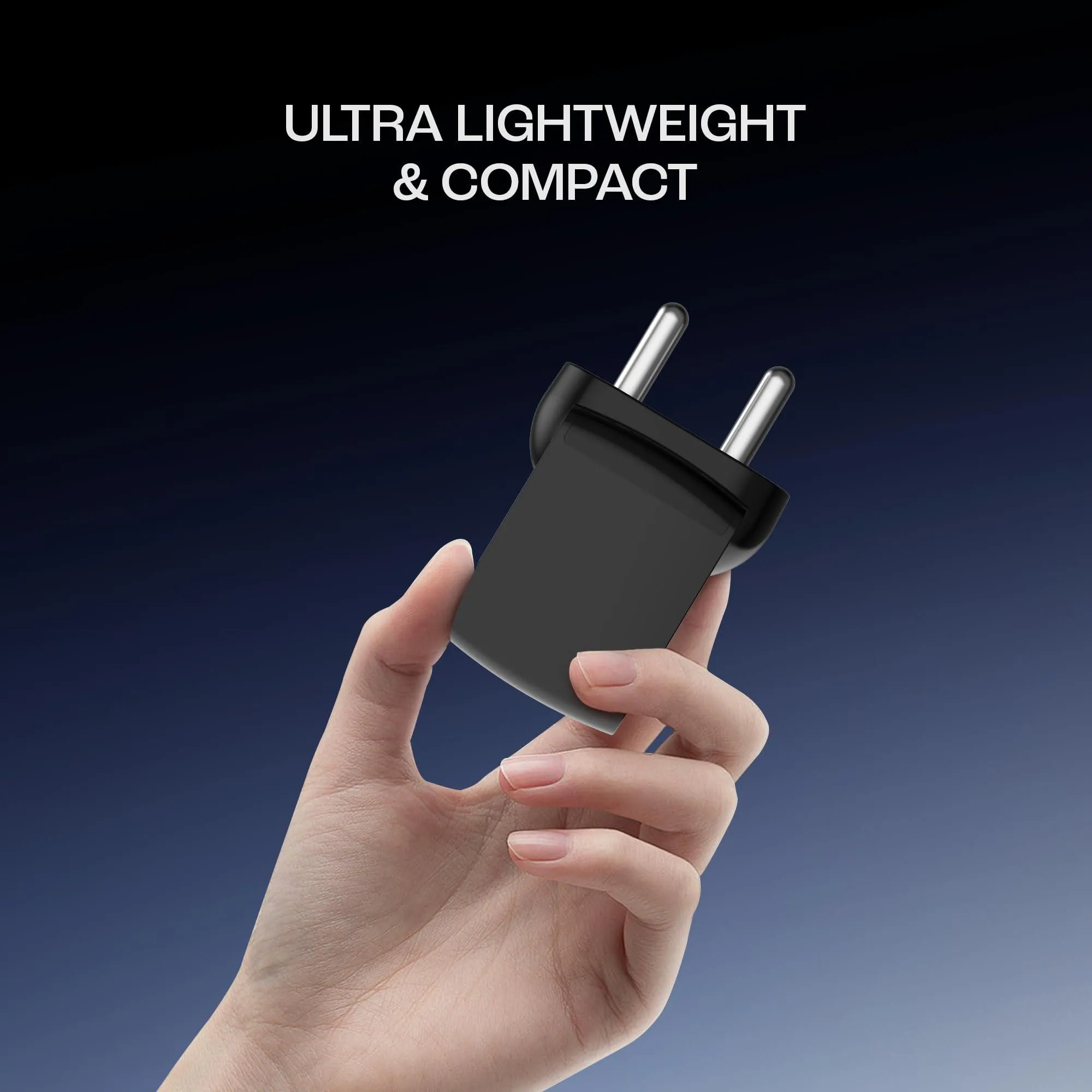 boAt 35W GaN Wall Charger w/GaN Chip Tech, Fast Charging w/PD,PPS & QC 3.0, Compatible w/iPhone 16/15/14/13, Samsung S23/S24, Vivo, Oppo, Oneplus & Smart IC Protection(Sleek Black)