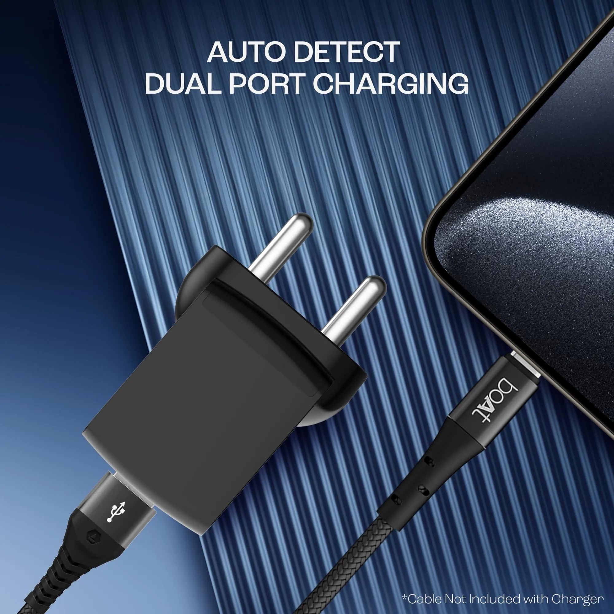 boAt 35W GaN Wall Charger w/GaN Chip Tech, Fast Charging w/PD,PPS & QC 3.0, Compatible w/iPhone 16/15/14/13, Samsung S23/S24, Vivo, Oppo, Oneplus & Smart IC Protection(Sleek Black)