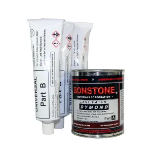 Bonstone Last Patch Dymond Stone Repair Adhesive for Granite, Marble, Travertine, Natural Stone (Exterior Grade, Uv Stable, Knife Grade) (1 US Pint kit)