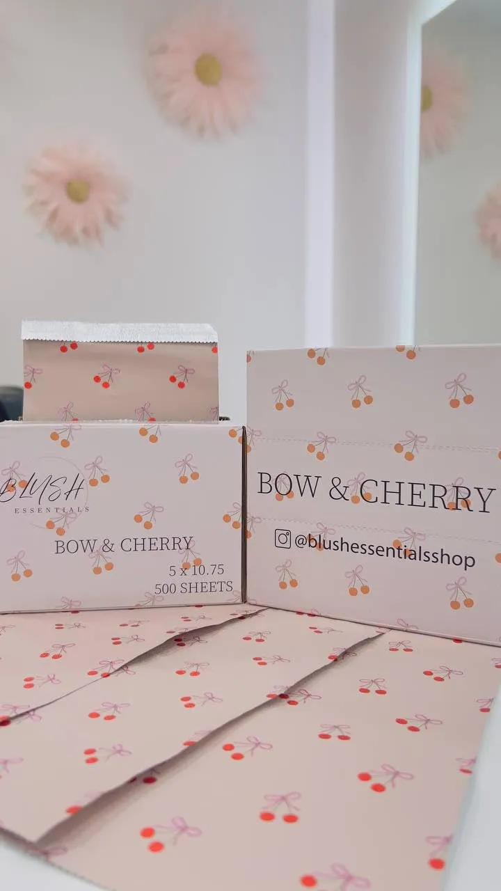 Bow&Cherry Design Hair Foils - Salon Foils for Coloring - Aluminum Foil Sheets for Hair - 5"x10.75" - 500 Sheets - Professional Hair Foils for Highlighting and Salon Use