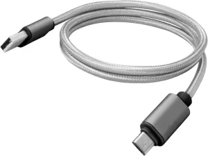 BoxWave Cable Compatible with Sony Ericsson Xperia X8 - Micro USB DuraCable, Braided Micro USB Charging Cable - Space Grey