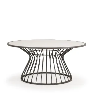 Brasilia Outdoor 60" Stone Top Round Dining Table