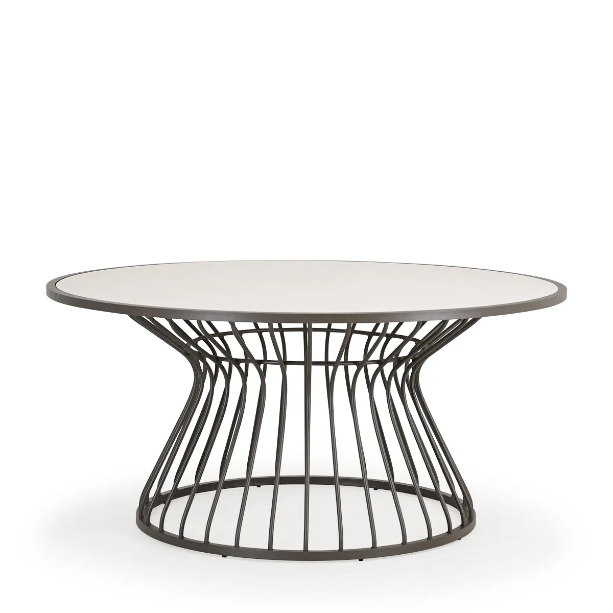 Brasilia Outdoor 60" Stone Top Round Dining Table