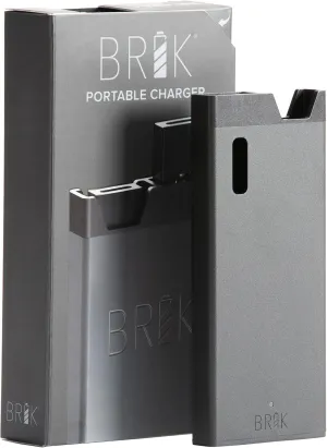 BRIK Portable Carrying Case - Magnetic Holder - Charger Storage - Travel Accessory - Anodized Metal Case (Steel Grey)