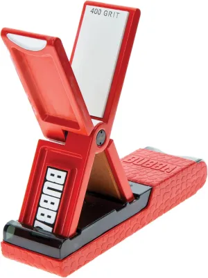 BUBBA Ultra Knife Sharpener with Non-Slip Grip Base and Sharpener Sheath for Manual Knife Sharpening for Any Blade