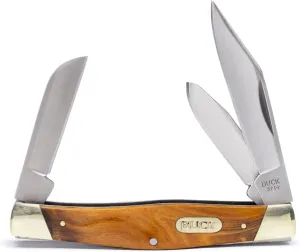 Buck Knives 371 Stockman 3-Blade Folding Pocket Knife with Wood Handle