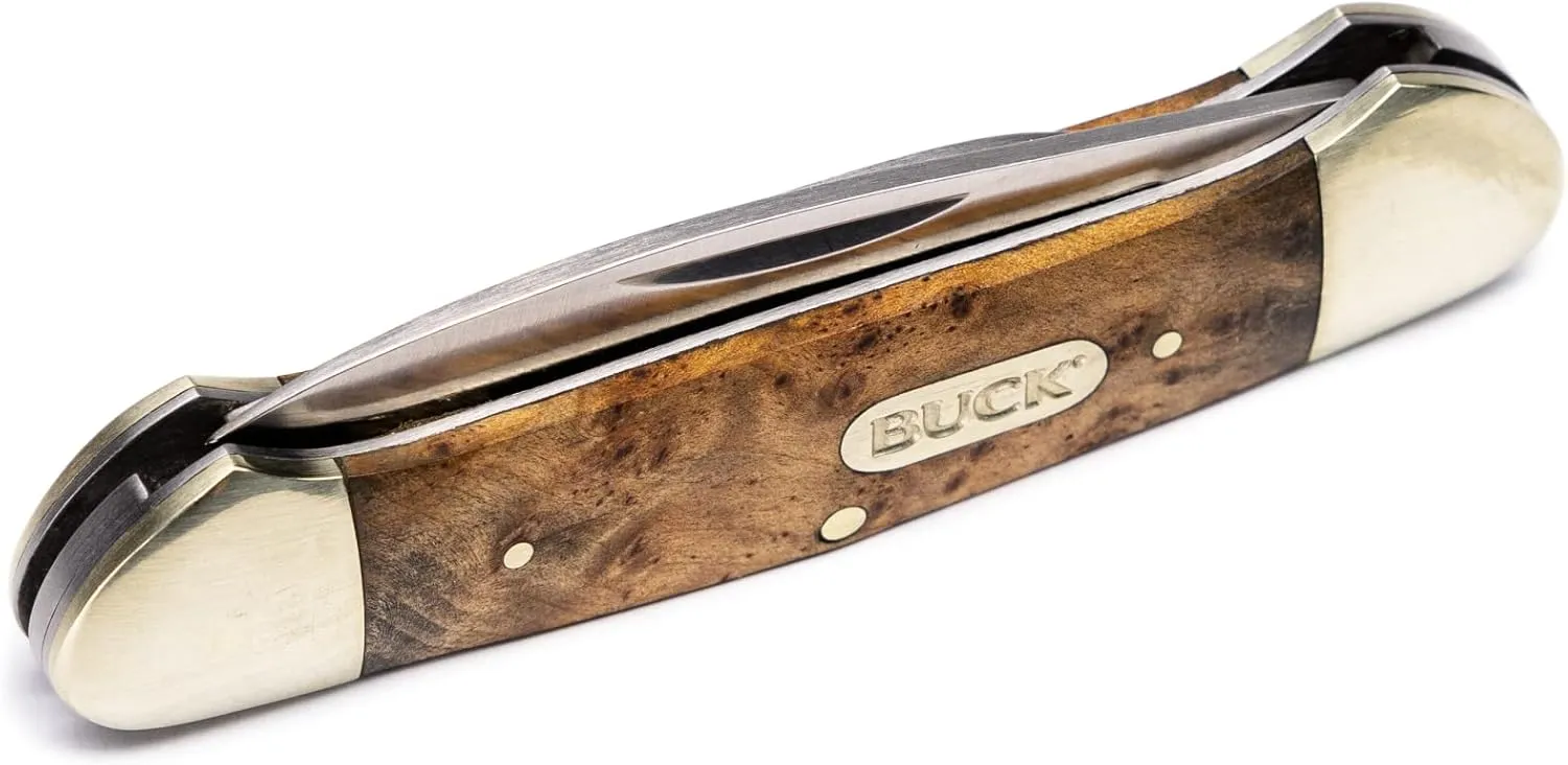 Buck Knives 389 Canoe 2-Blade Folding Pocket Knife with Wood Handle