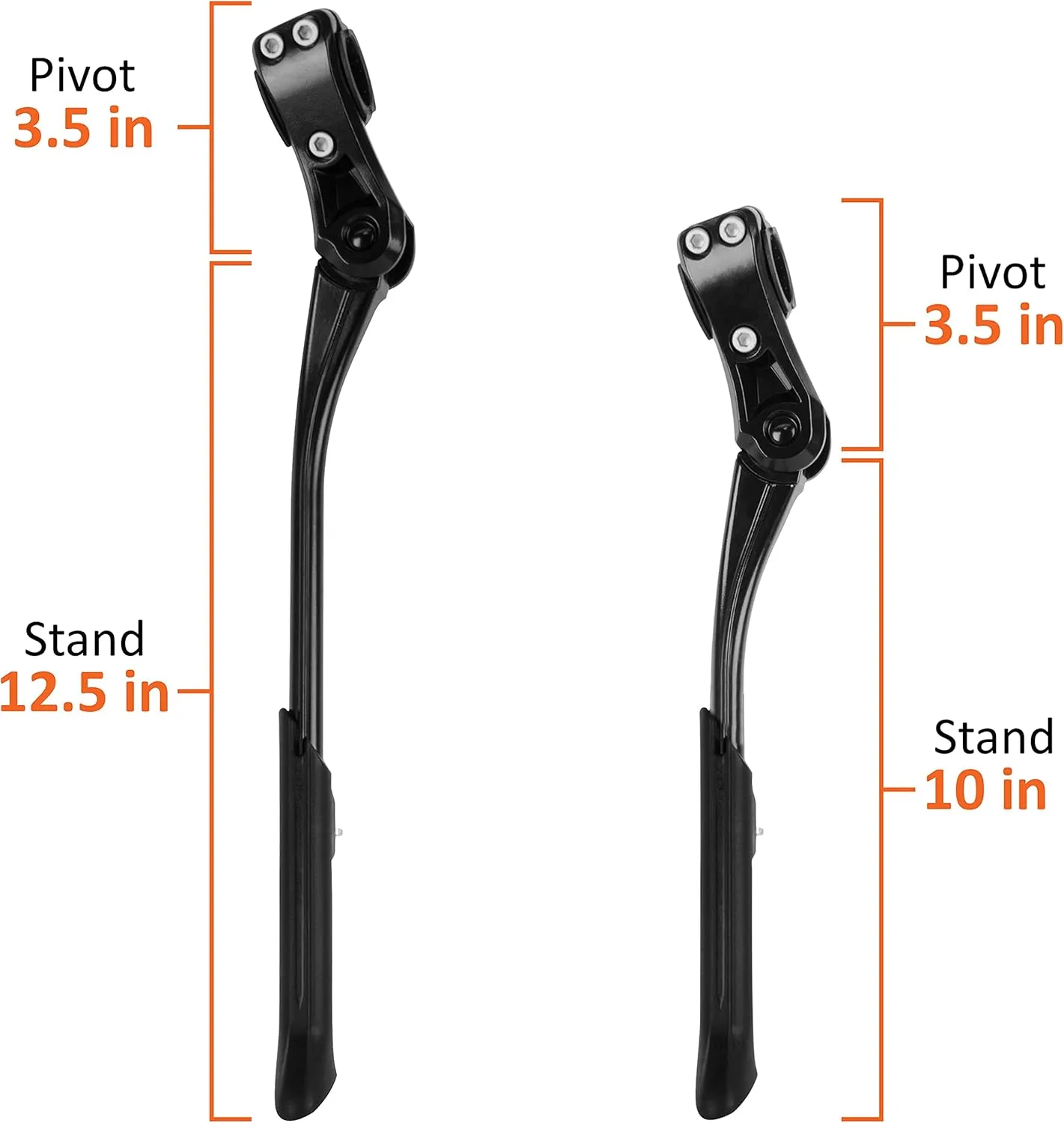 BV Bike Kickstand - Alloy Adjustable Height Rear Side Bicycle Kick Stand, for 24" - 28" Mountain Bike/Road Bike/BMX/MTB