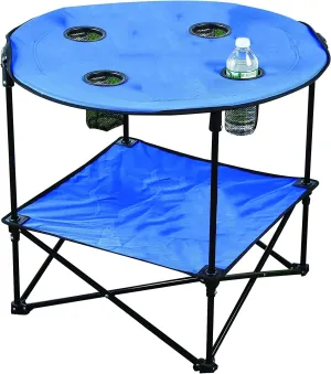Camping Table Portable Folding Camping Side Table for Outdoor Picnic, Beach, Games, Camping, Sport & Patio Tables Folding with Carry Case for Travel & Storage, Blue