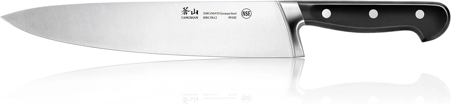 Cangshan V2 Series 59182 German Steel Forged Chef Knife, 9.5-Inch