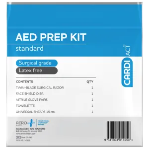 CARDIACT AED Basic Prep Kit 12.5 x 20.5cm