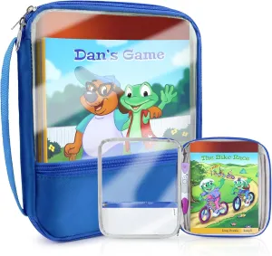 Carrying Case Compatible with Leapfrog LeapReader System Learn-to-Read 10 Book Mega Pack, Blue