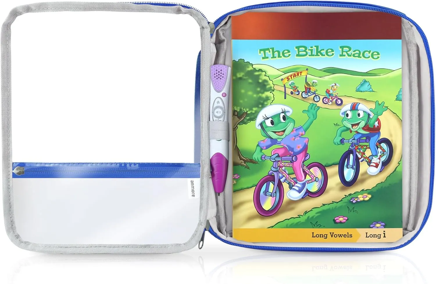 Carrying Case Compatible with Leapfrog LeapReader System Learn-to-Read 10 Book Mega Pack, Blue