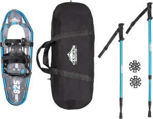 Cascade Mountain Tech Lightweight Aluminum Frame Snowshoe Set