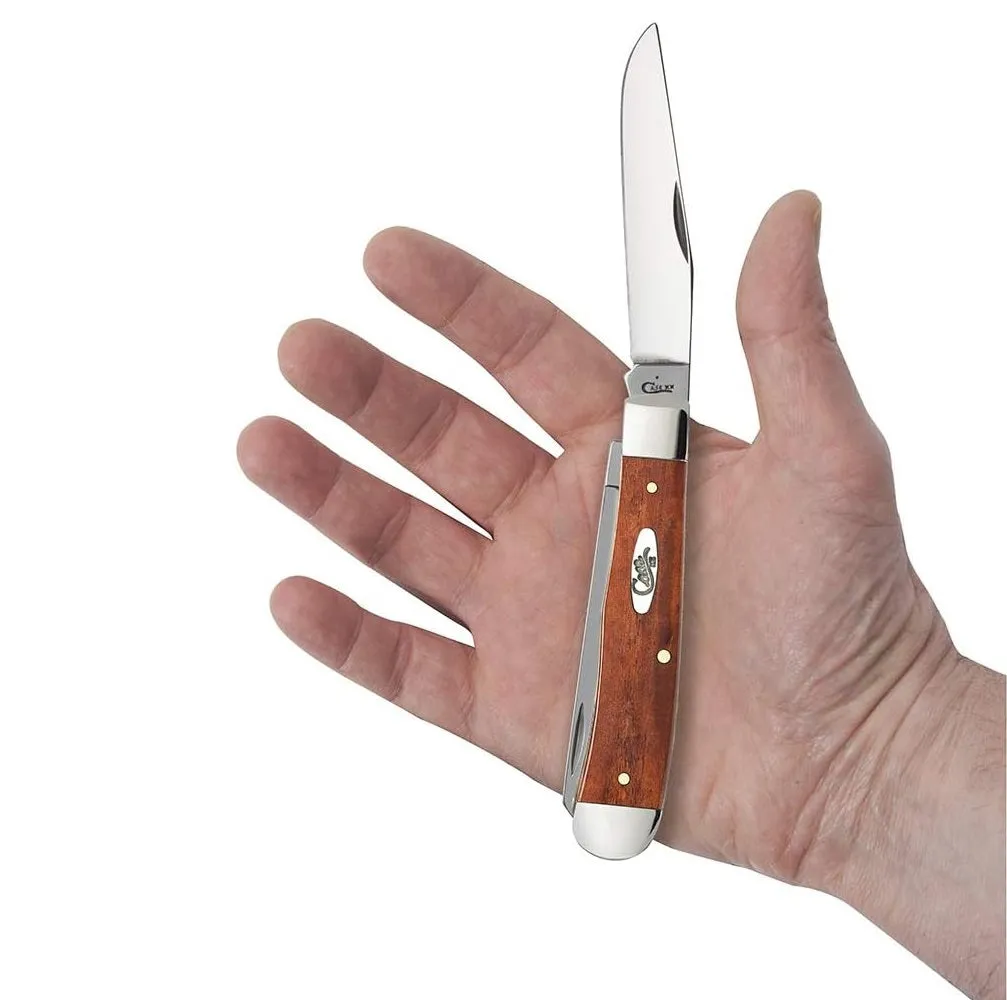 Case Knives Smooth Chestnut Bone Trapper Folding Pocket Knife with Tru-Sharp Stainless Steel