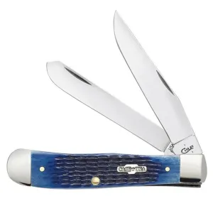 Case Rogers Corn Cob Jig Blue Bone Trapper Folding Knife