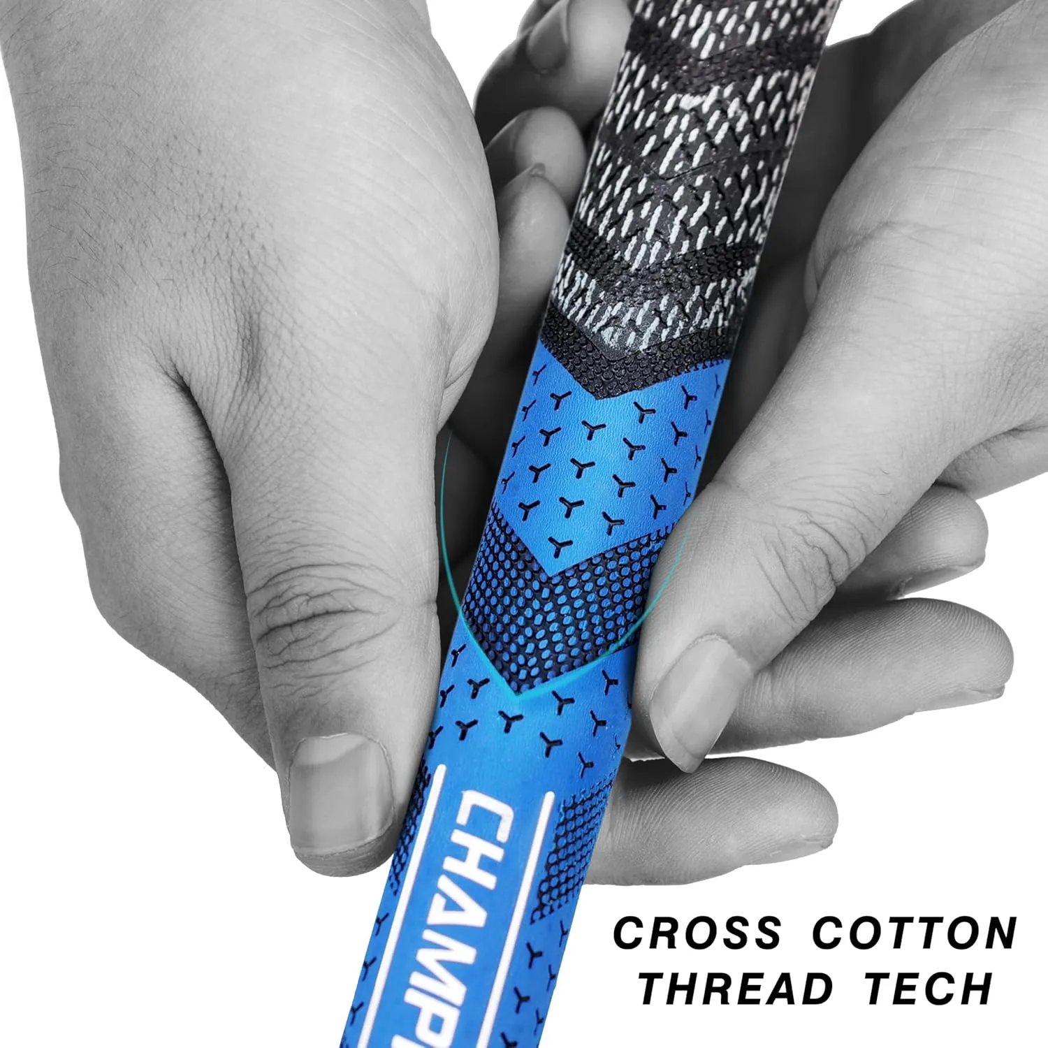 CHAMPKEY Half Cord Golf Grips 13 Pack with Golf Grip Kit - All Weather Performance Golf Club Grips - High Traction and Feedback Golf Grips for Men