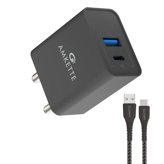 ChargePro 20W QC   PD USB Wall Charger With Type A to C Cable