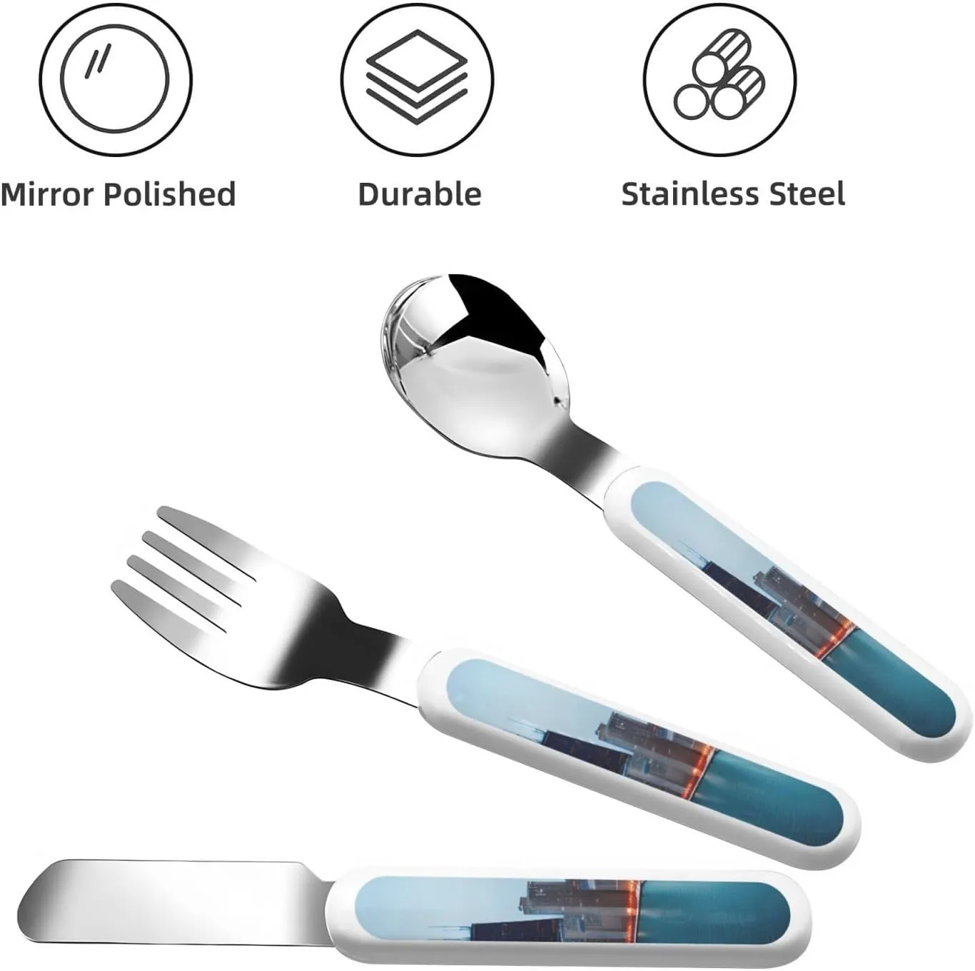Chicago Flatware 3 Pieces Set For Dinners, Stainless Steel Cutlery, Forks, Dinner Knife, Dinner Spoon