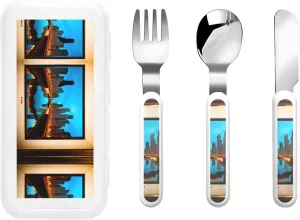 Chicago Reflected Flatware 3 Pieces Set For Dinners, Stainless Steel Cutlery, Forks, Dinner Knife, Dinner Spoon