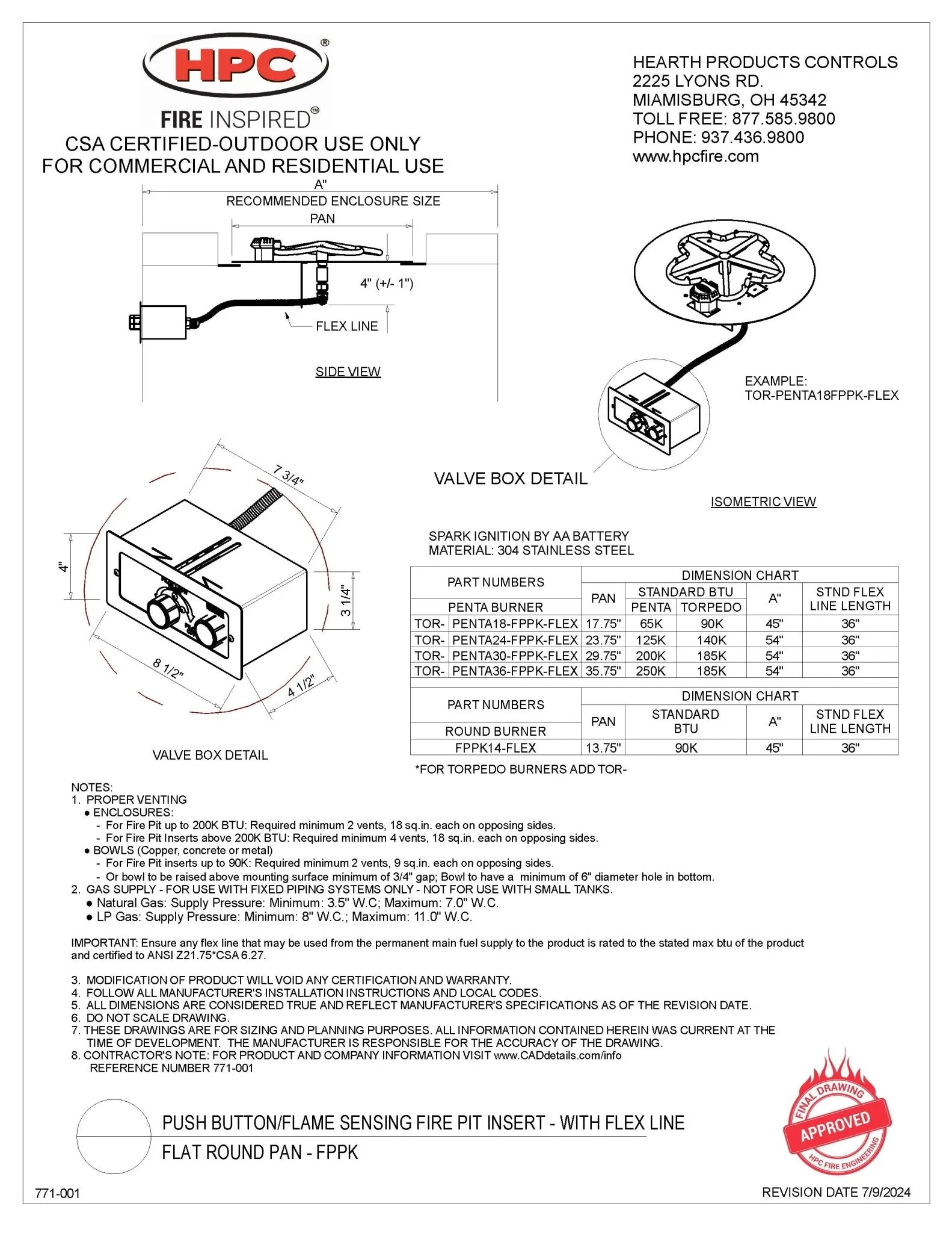 Circa Fire Pit Table TK - Aluminum