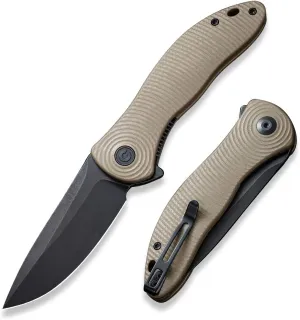 CIVIVI Synergy3 Pocket Knife for EDC, Utility Folding Knife 3.24-in Nitro-V Steel Blade, Tan G10 Handle, Multi-Function Knife for Camping Hiking Hunting C20075D-2