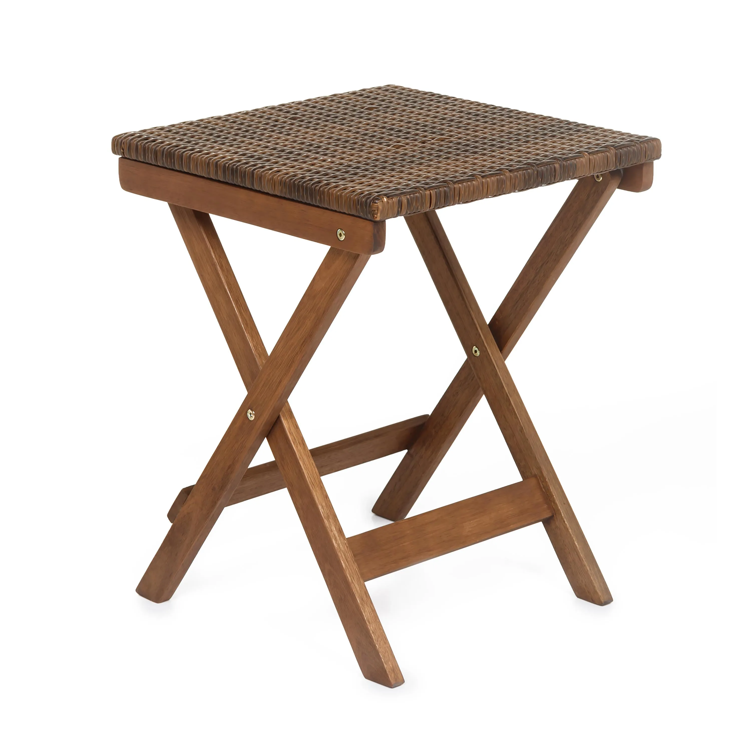 Claytor Folding Eucalyptus Outdoor Side Table