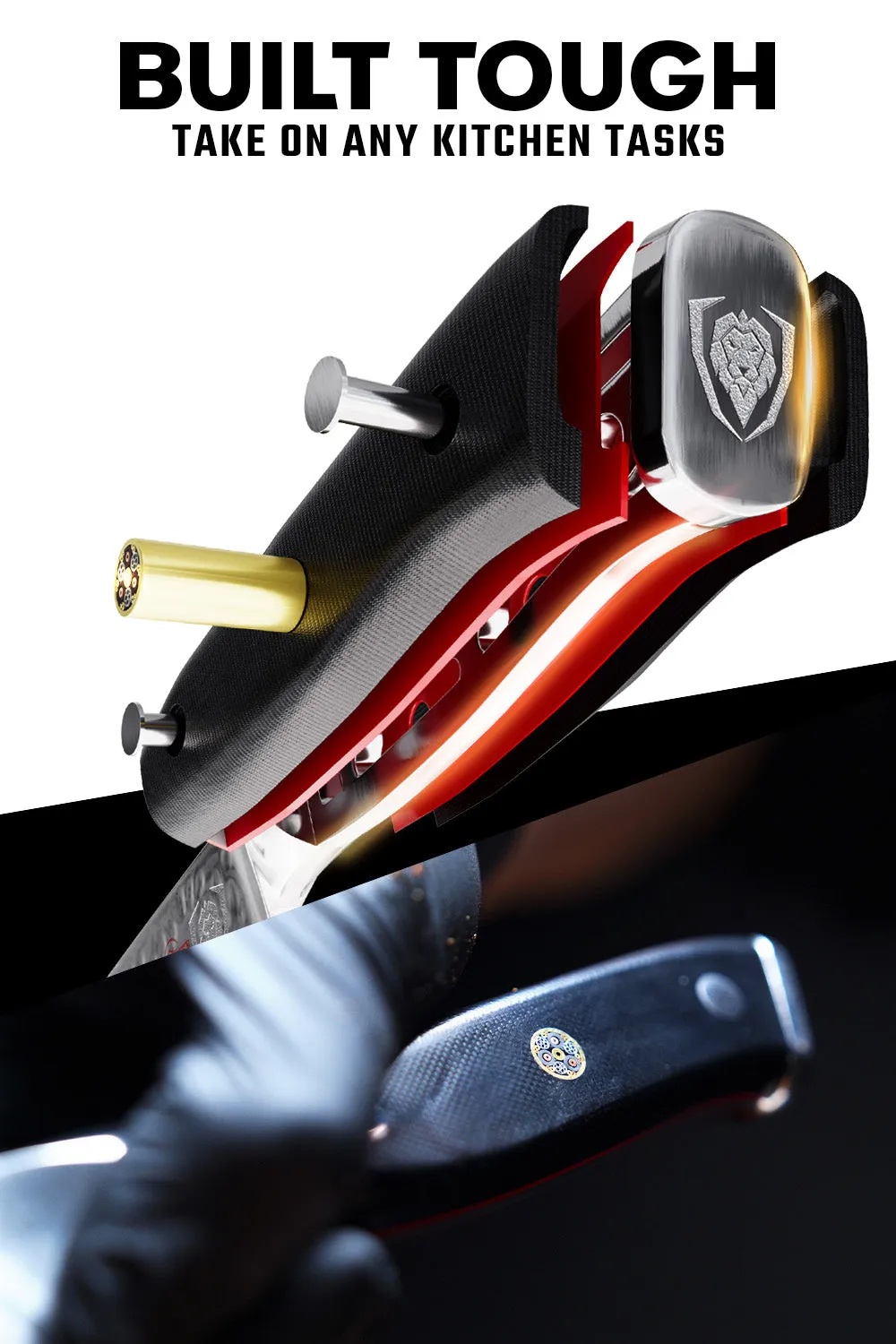 Cleaver Hybrid & Chef's Knife 8" | Crixus | Shogun Series ELITE | Dalstrong ©