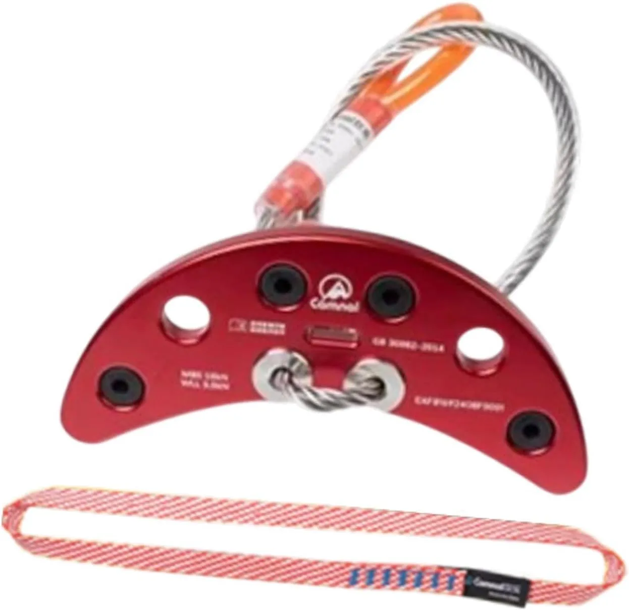 Climbing Hanger, 15kN Hardware Fixed Point, Stainless Steel Climbing Anchor Plate for Piton Hiking Rigging Rappelling
