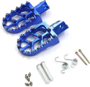 Cnc Aluminum Alloy Foot Pegs Motorcycle Off-road for Cr/crf/125/250/500/230/450r Dirt Bike FootPegs Pedals Rest (blue)