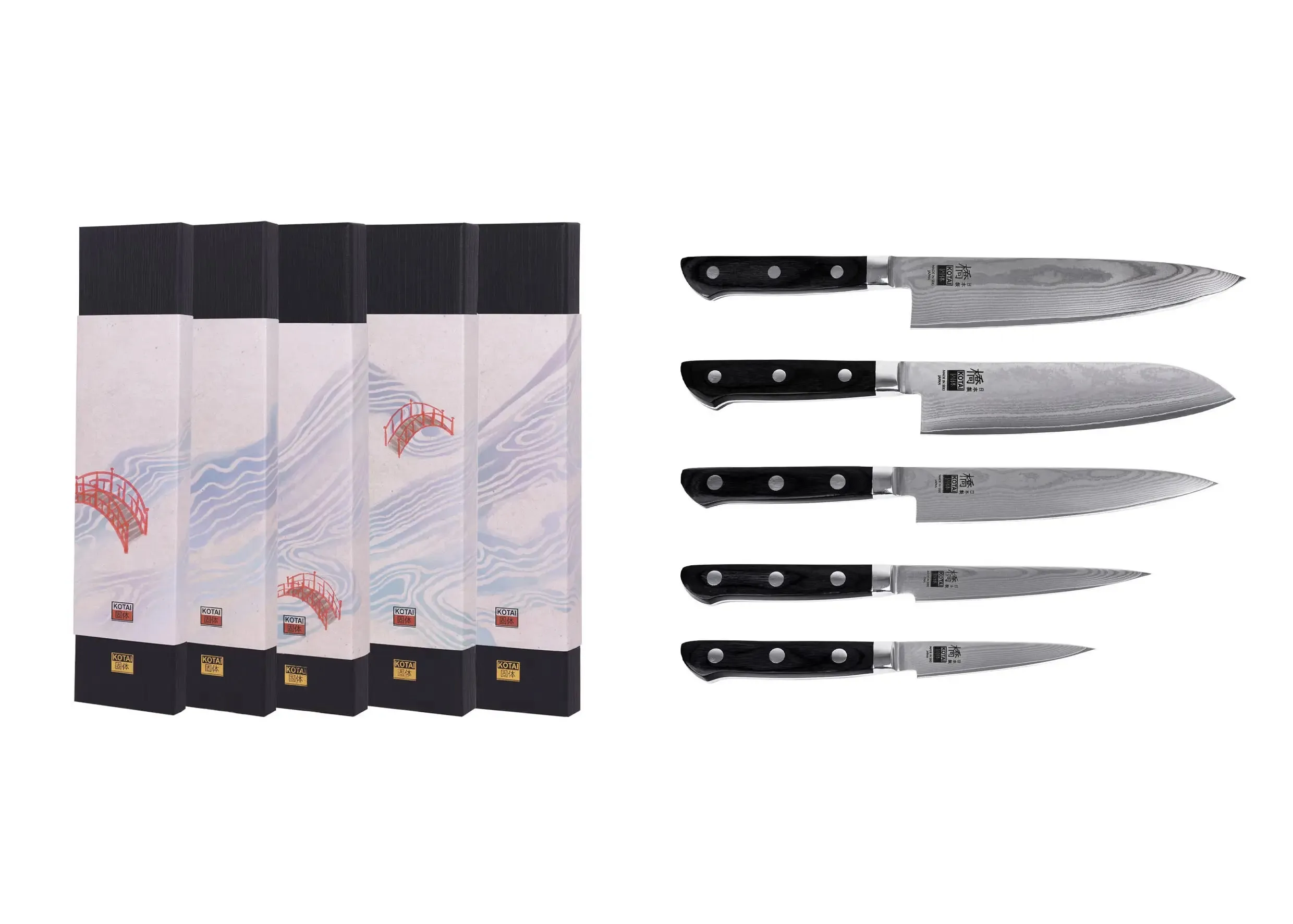 Complete 5-Piece Knife Set - Hashi Damas Collection