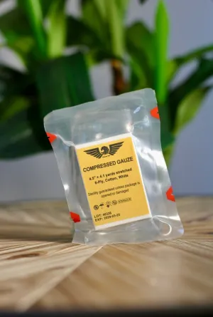 COMPRESSED FOLDED GAUZE - Yellow