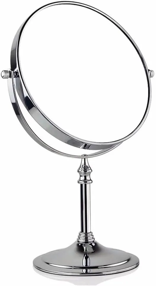 Cosmetic Mirror Dresser Tabletop Two-sided Magnifying Folding Portable Magnifier Dressing 360 Rotation with 3x Magnification