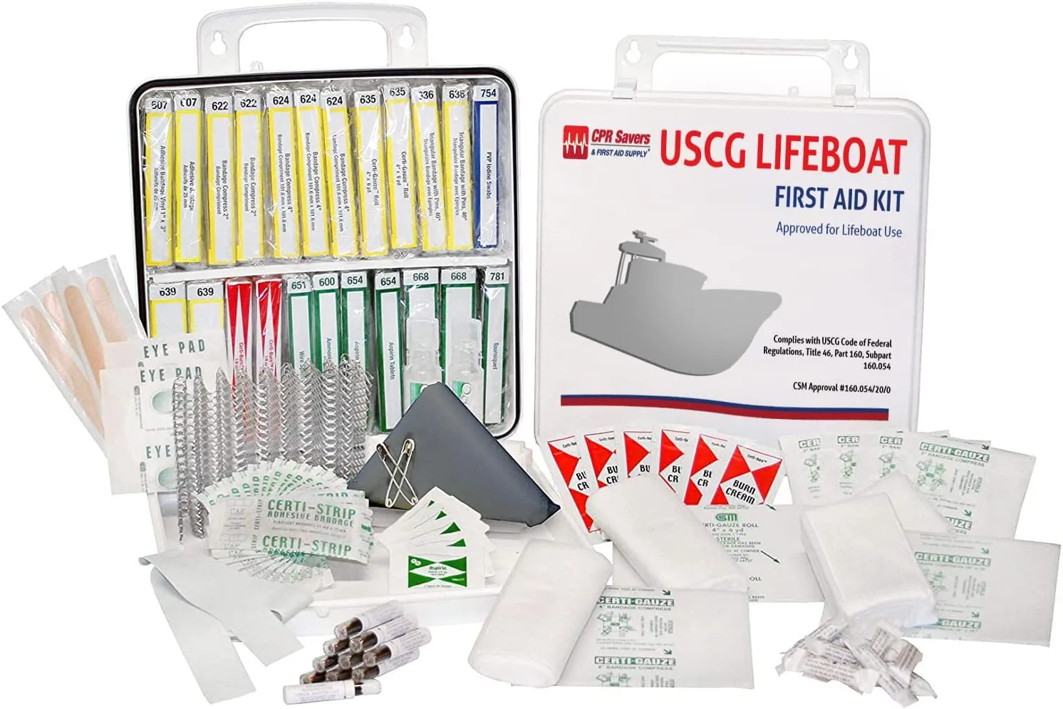 CPR Savers USCG - 24 Unit Poly White Lifeboat Kit