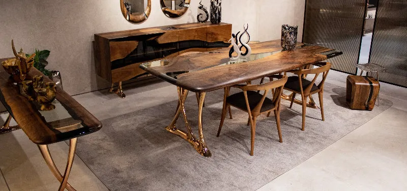 Custom Epoxy Resin Dining Room Table | Osso Dining Table